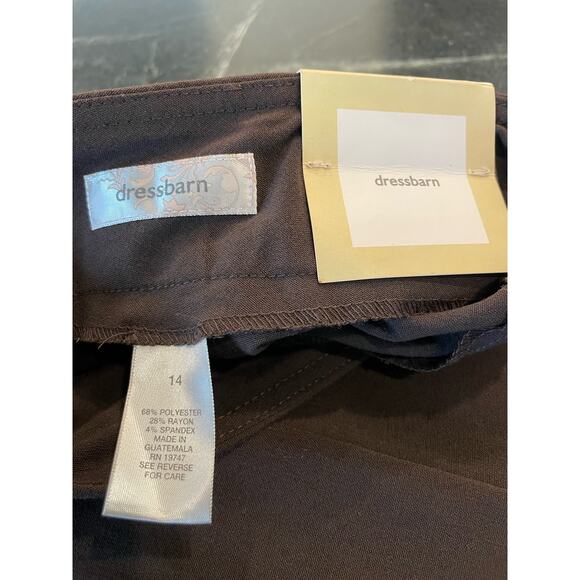 Dress Barn NWT brown wide legged dress slacks size 14 - Picture 3 of 6